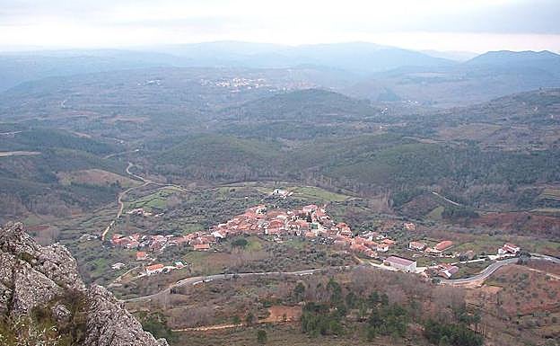 Vista general del municipio salmantino de Garcibuey.