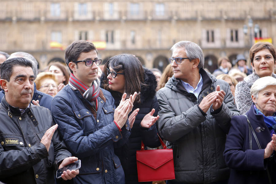 Actos contra la violencia de género en la Plaza Mayor de Salamanca