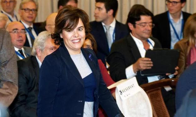 La vicepresidenta del Gobierno, Soraya Saénz de Santamaría. 