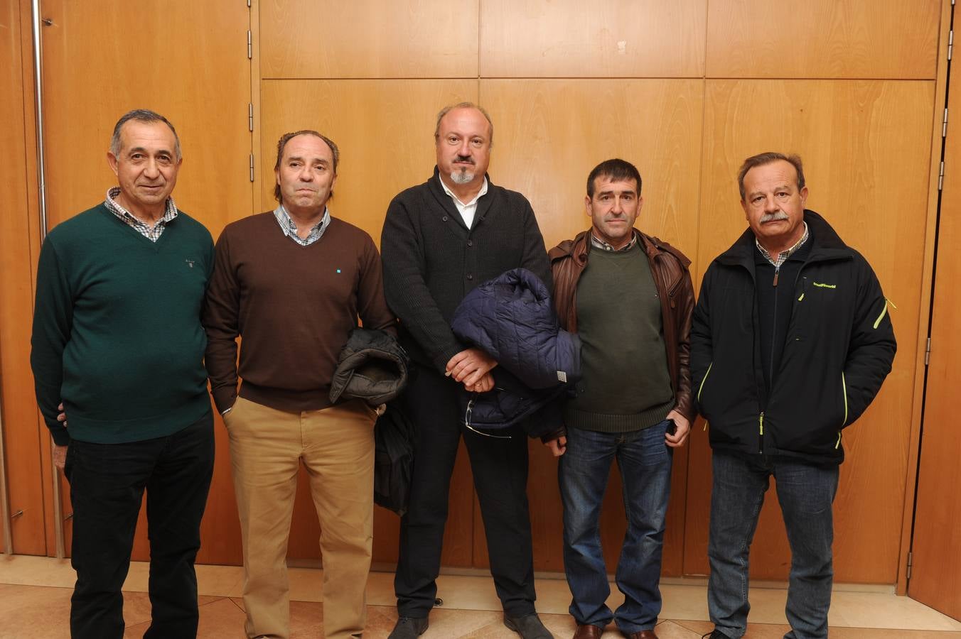Justino Medrano, Juan Ramón Alonso, Lucio Fernández, César Yuste y José Luis Costilla.