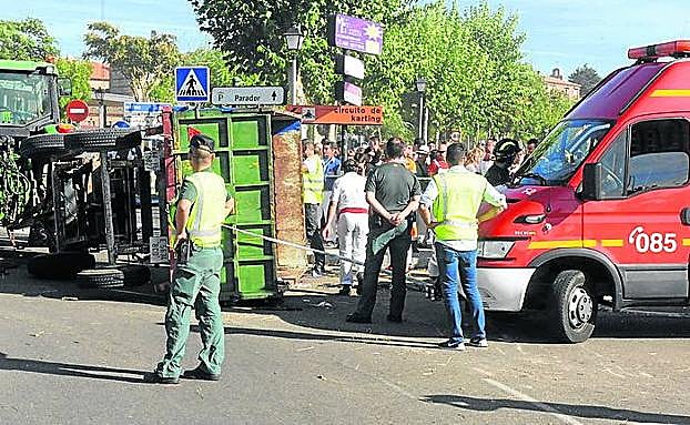 Agentes y médicos, en el lugar del siniestro, en septiembre.