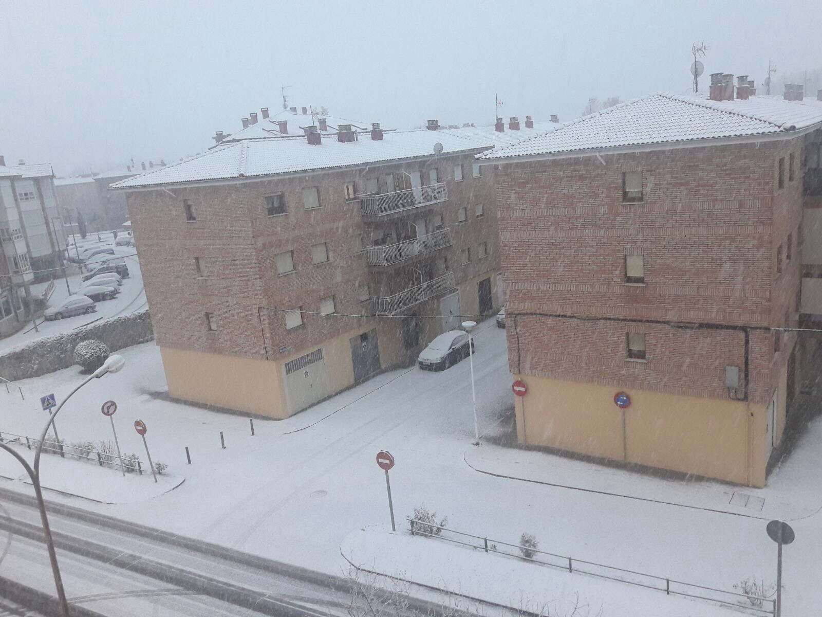 Nieve en Aguilar de Campoo.