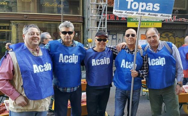 Representantes del sindicato en un concentración en Madrid.