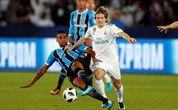 Luka Modric, en el partido ante el Gremio de Porto Alegre. 