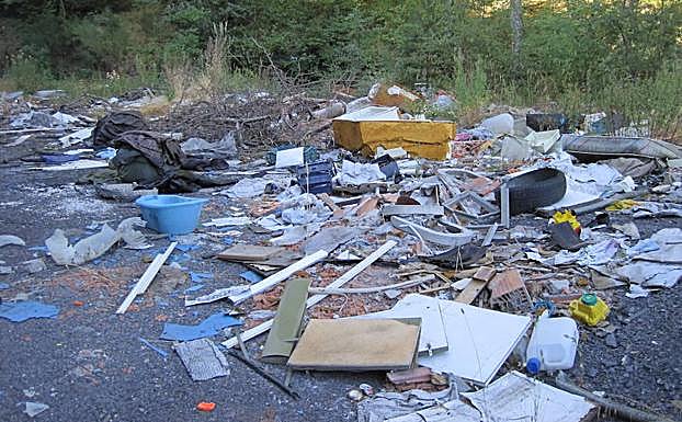 Zona de escombros en Guardo. 