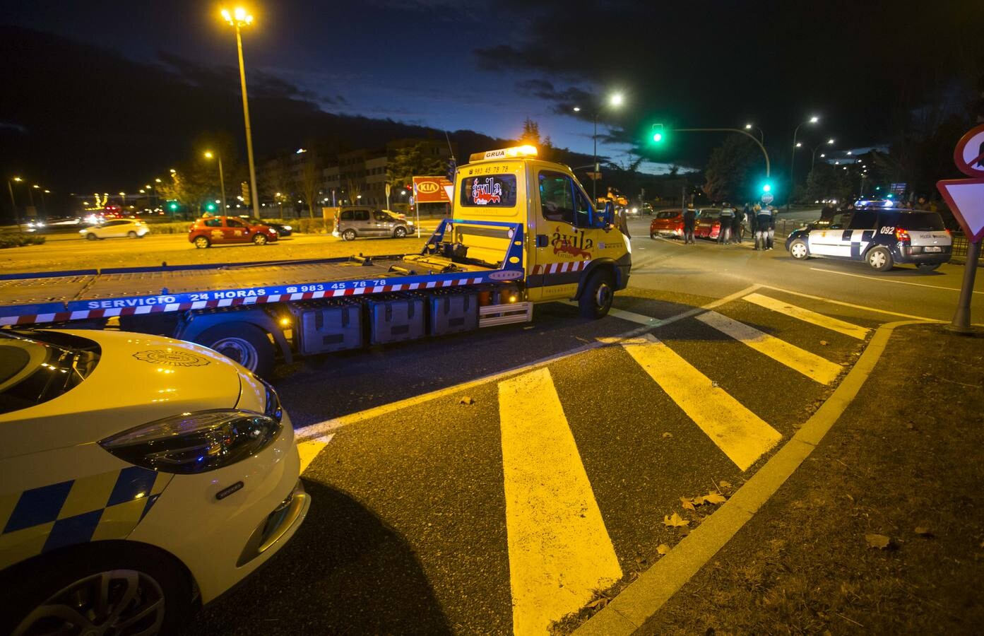 La conductora de uno de los tres vehículos implicados perdió el control de su coche