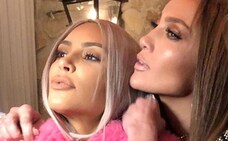 Kim Kardashian, de fiesta en la casa de Jennifer López