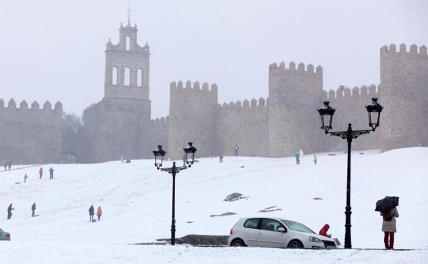 La nieve caída en la provincia de Ávila. 