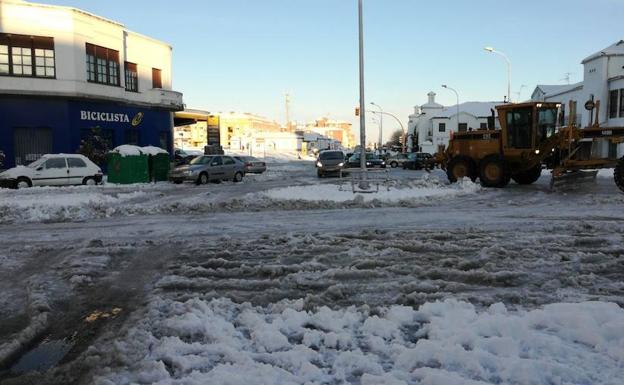 Calles de Peñaranda durante la mañana de hoy.