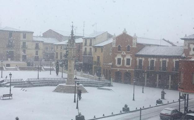 Foto de la nevada en Villalón