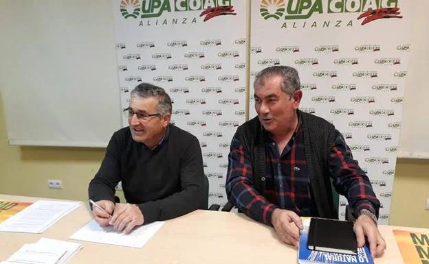 Lorenzo Rivera y Aurelio González presentan la campaña de elecciones de la Alianza UPA-COAG en Zamora.