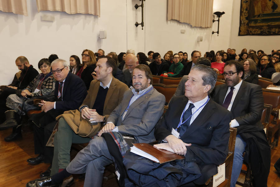 El exdirector de la Unesco, Federico Mayor Zaragoza, ha participado esta mañana en la sesión inaugural del seminario del Grupo Español de Ciudades Patrimonio de la Humanidad