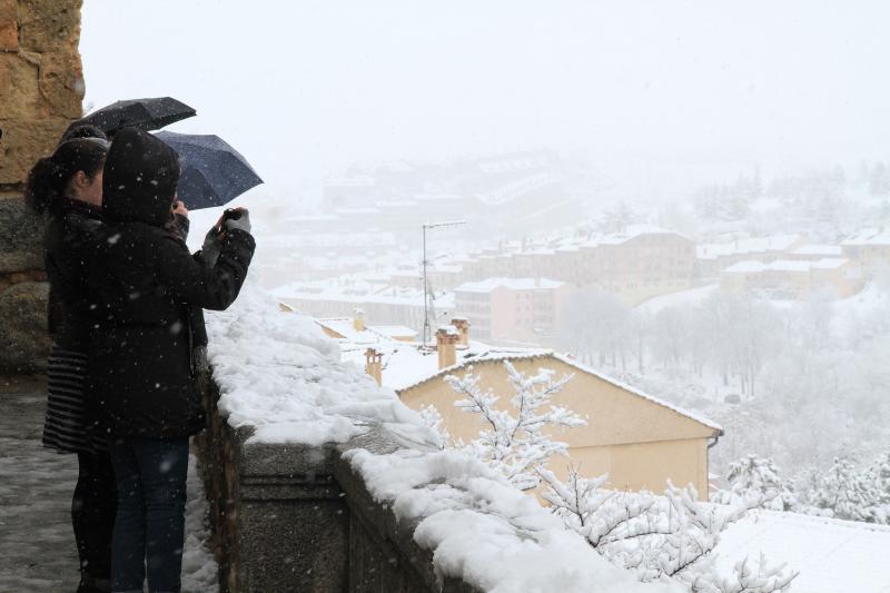 Nieve en la provincia de Segovia