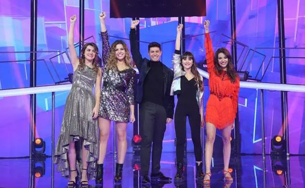 Los cinco finalistas de 'Operación Triunfo'. 