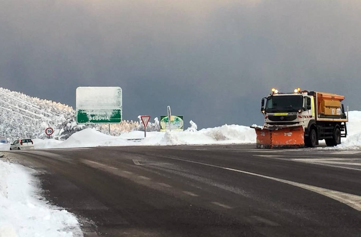 Jornada de intenso frío en Segovia