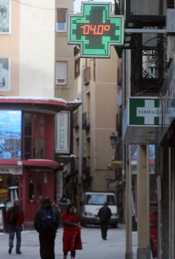 Jornada de intenso frío en Segovia