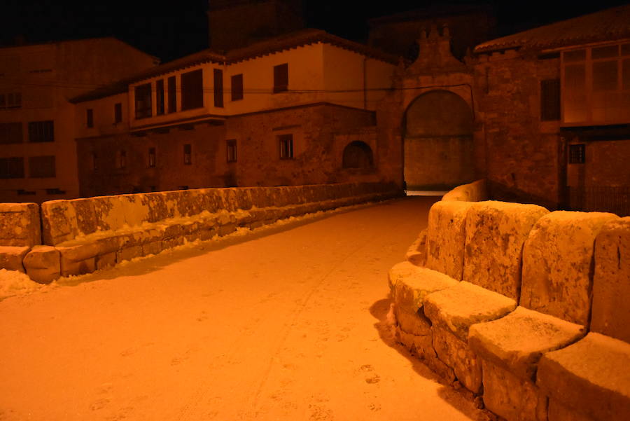 Nieve y hielo en Aguilar este jueves