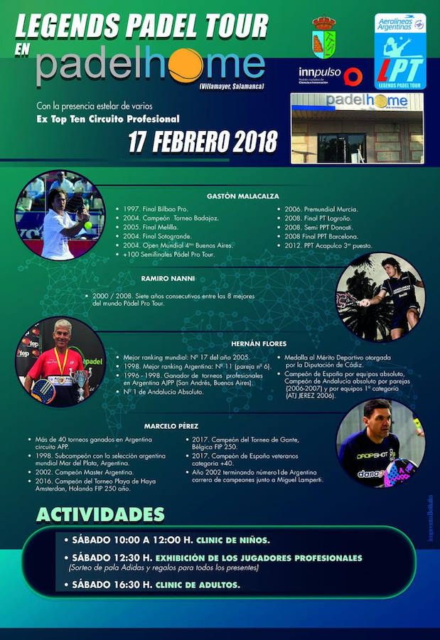 Cartel anunciador del torneo de pádel en Villamayor. 