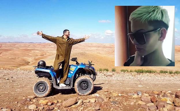 Suso Álvarez disfrutando del desierto de Marruecos y la derecha su novia. 