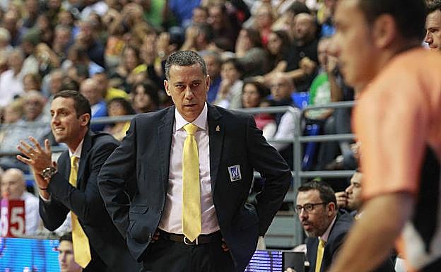 Alejandro Martínez, en un poartido con el Iberostar Tenerife. 
