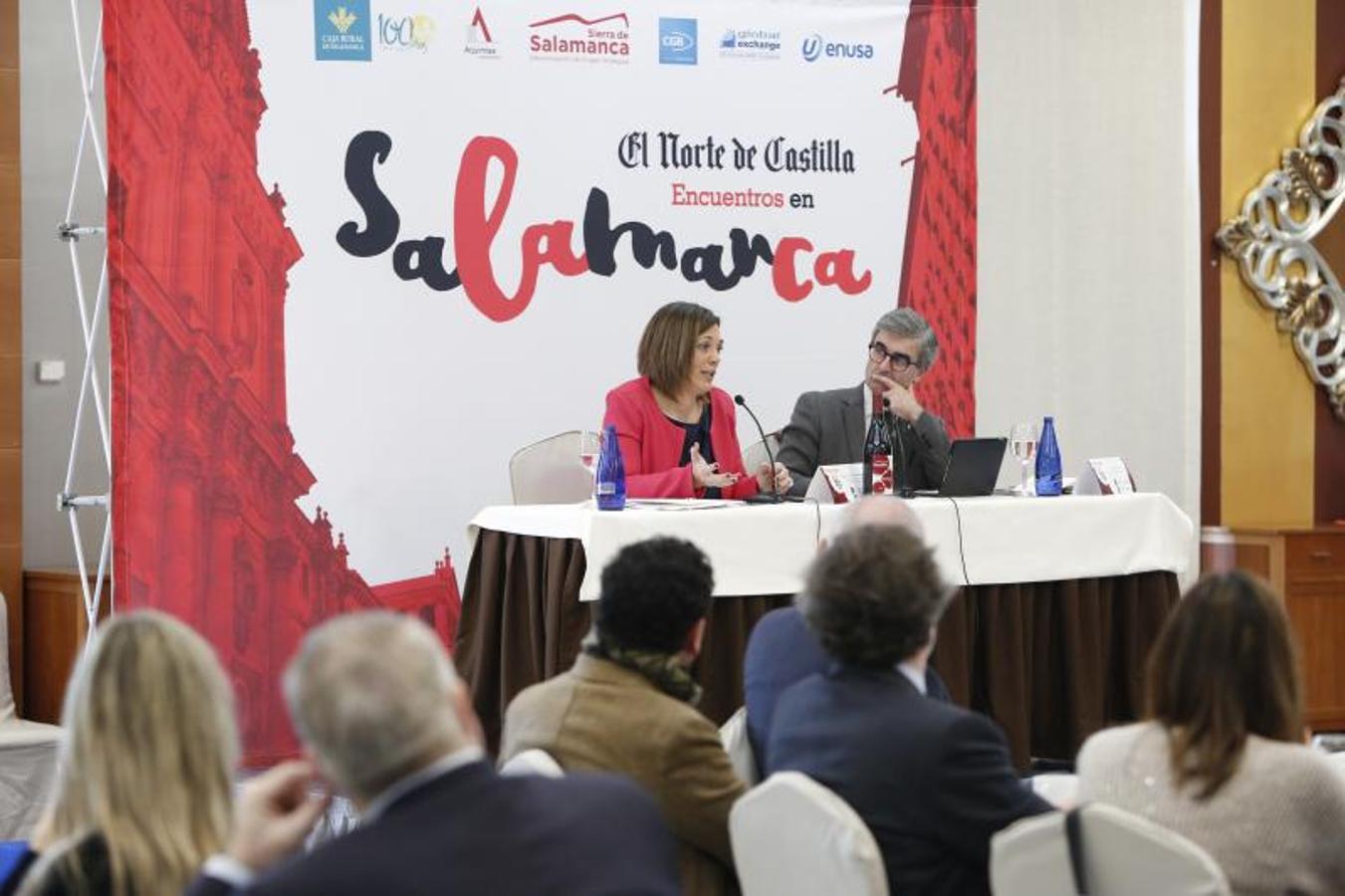 Milagros Marcos ha intervenido en los Encuentros en Salamanca, organizados por El Norte de Castilla, con la ponencia 'La cadena de valor: el equilibrio necesario para la economía de Castilla y León',