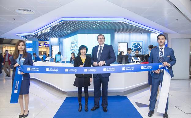El presidente de Global Exchange, Isidoro J. Alanís, durante la inauguración de una de las oficinas. 