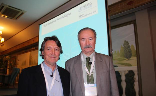 Andrés Zamorano y Carlos Jiménez, ponentes sobre los riesgos del tabaquismo en la jornada segoviana. 