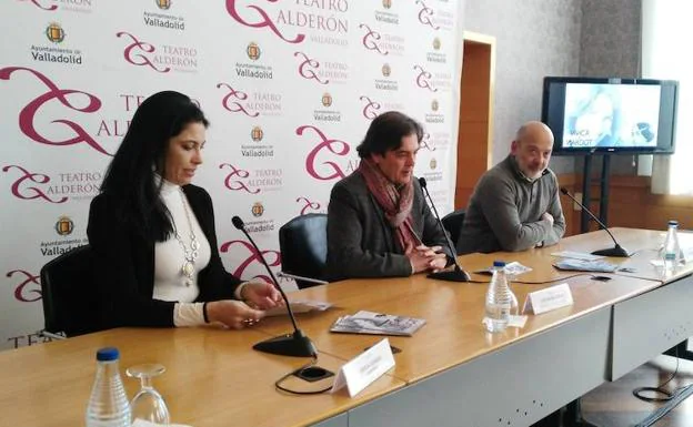 Vivica Genaux, José María Viteri y Carlos Aragón, durante la presentación del espectáculo 'Vivica&Viardot'. 
