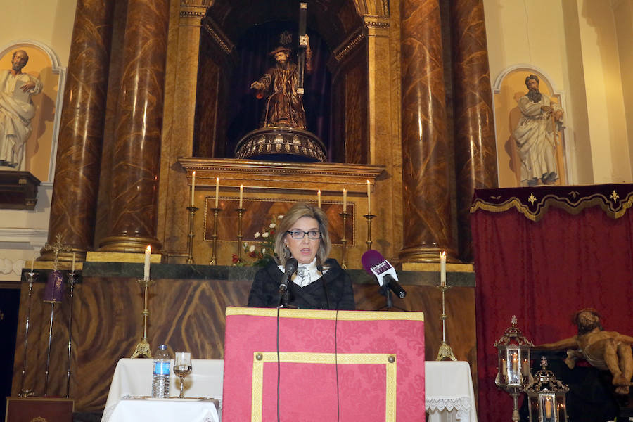 La delegada del Gobierno en Castilla y León, María José Salgueiro, pregonó ayer en la Cofradía Penitencial de Jesús Nazareno, en un acto en el que ensalzó la celebración de la Pasión en Valladolid.