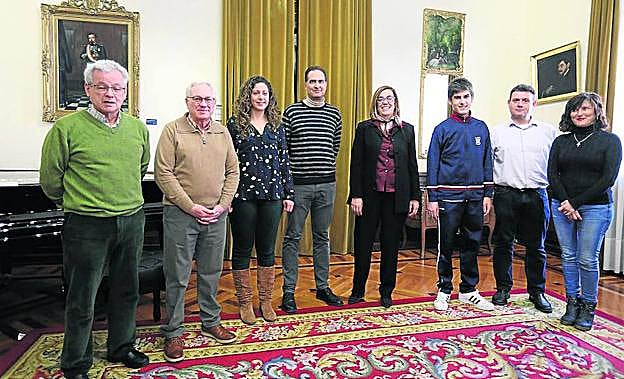 Alberto Acítores, en la recepción en la Diputación. 