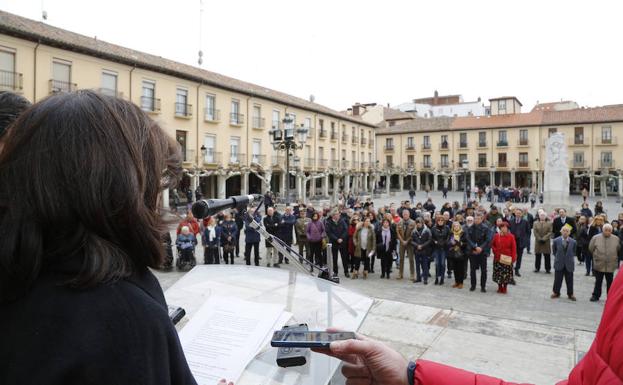 Manifiesto en la Plaza Mayor. 