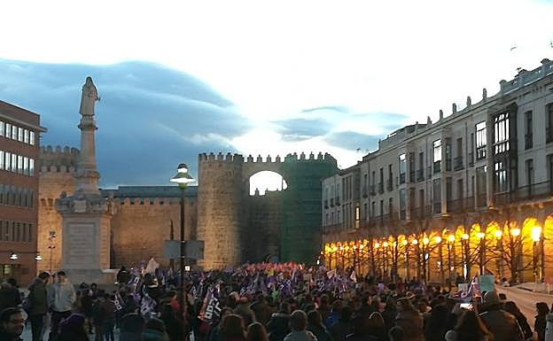 Manifestación feminista del 8-M en Ávila