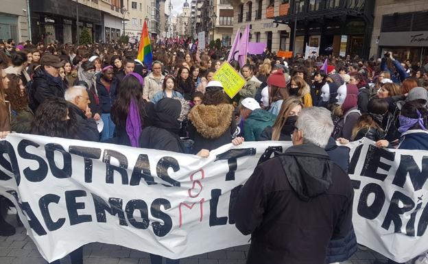 Manifestación en el centro de Valladolid.