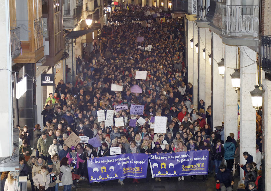 Fotos: El colofón reivindicativo del 8-M en Palencia