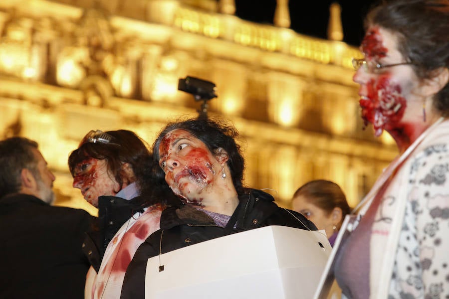 Más de 15.000 personas, según Policía Nacional, han participado en Salamanca en la manifestación convocada por los movimientos feministas con motivo del 8-M
