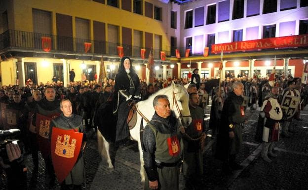 Llegada de la reina Juana a Tordesillas, que este sábado se volverá a escenificar. 