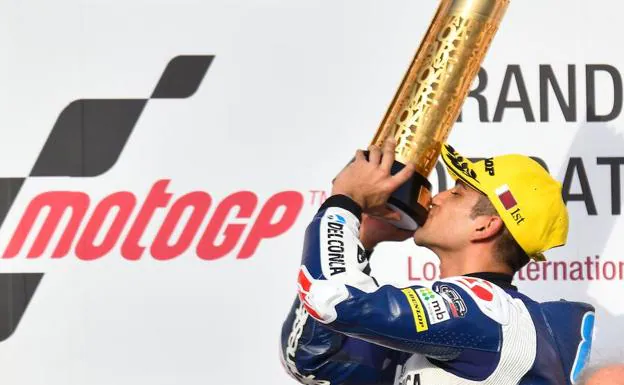 Jorge Martín, tras ganar el GP de Catar en la categoría de Moto3.