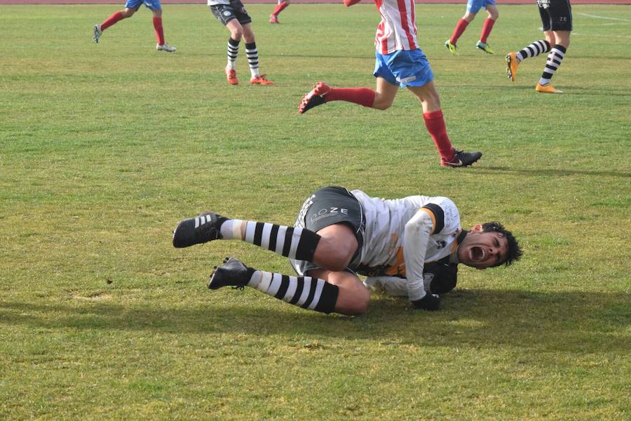 El equipo salmantino gana en el 90 con un tanto de Diego Abad y se aúpa de nuevo al primer puesto tras el empate del Astorga con el Salmantino