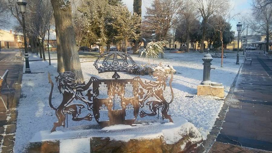 Fotos: La nieve tiñe de blanco el Cerrato palentino