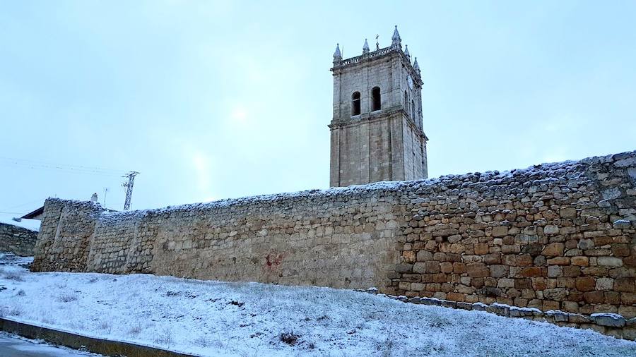 Fotos: La nieve tiñe de blanco el Cerrato palentino