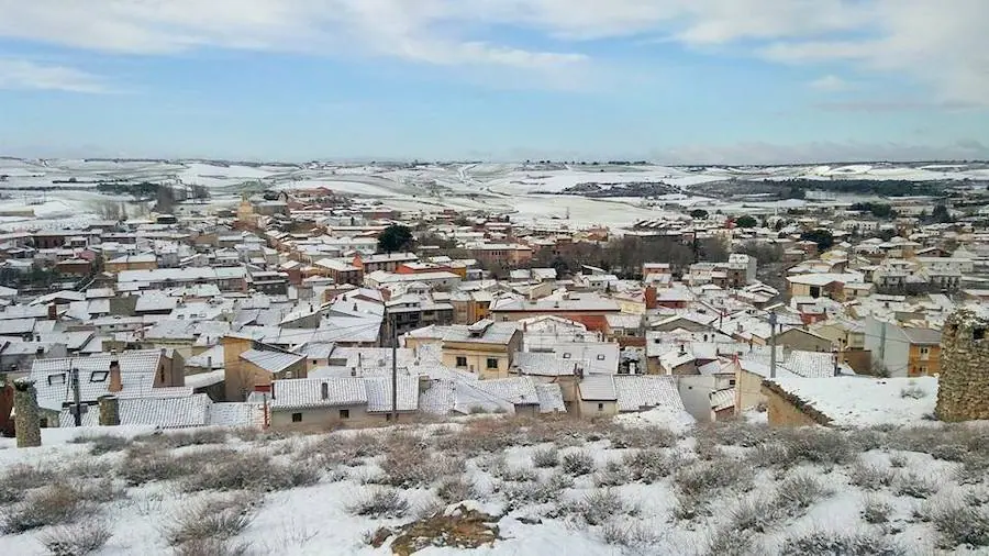 Fotos: La nieve tiñe de blanco el Cerrato palentino