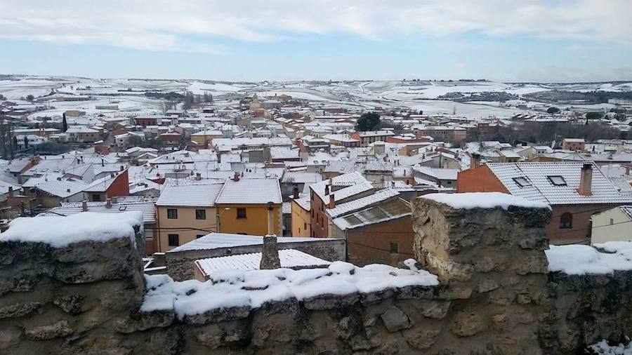 Fotos: La nieve tiñe de blanco el Cerrato palentino