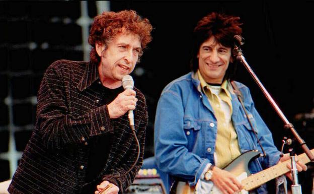 Junto a Ronnie Wood en el festival Monsters of Music, en Londres (1996).