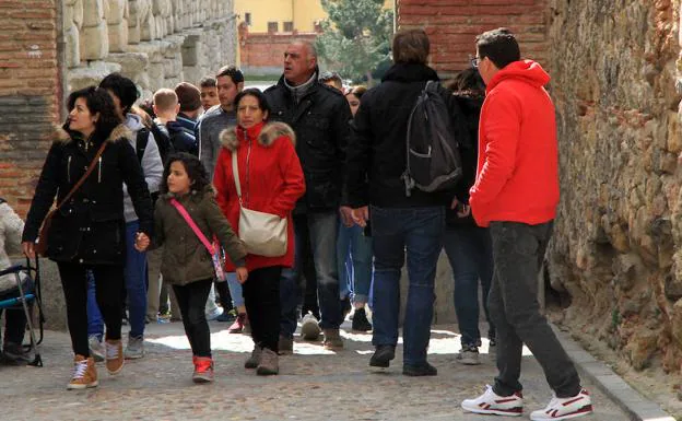 Turistas en la ciudad, durante la pasada Semana Santa. 