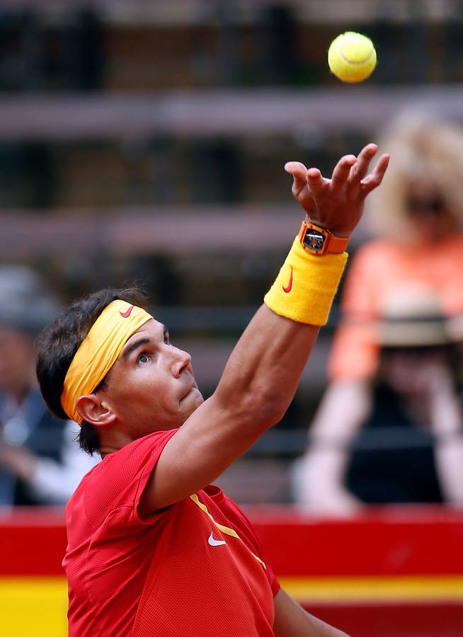 Rafa Nadal y Philipp Kohlschreiber, los protagonistas del segundo partido de la elminatoria de la Copa Davis entre España y Alemania. 