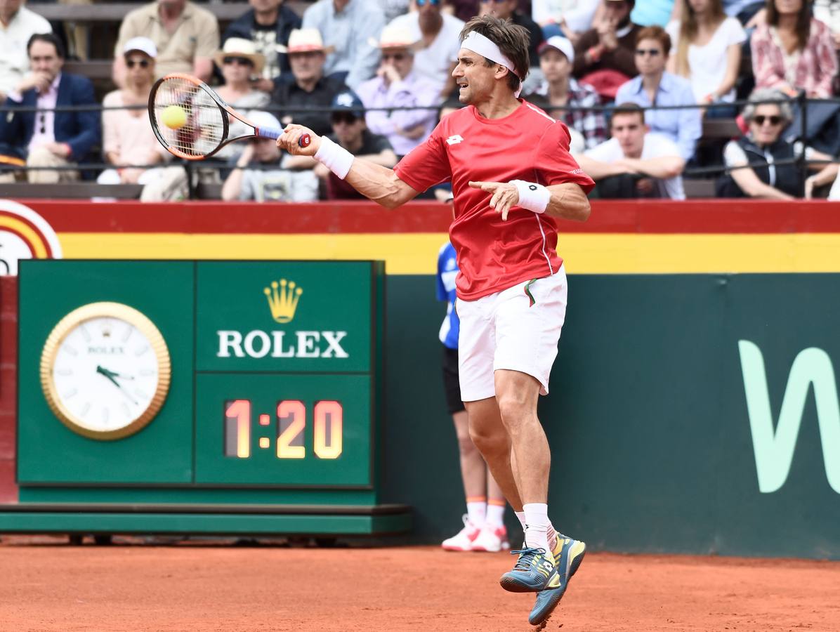 David Ferrer y Philipp Kohlschreiber han disputado el quinto y definitivo partido entre España y Alemania. 