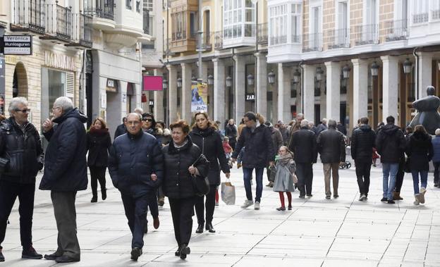 Zona comercial de Palencia.