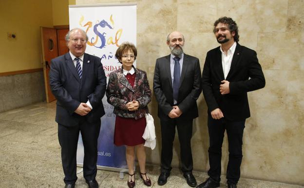 Enrique Cabero, María del Carmen Paredes, Antonio Notario y José Sarrión. 