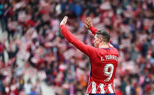 Fernando Torres, en un partido con el Atlético. 