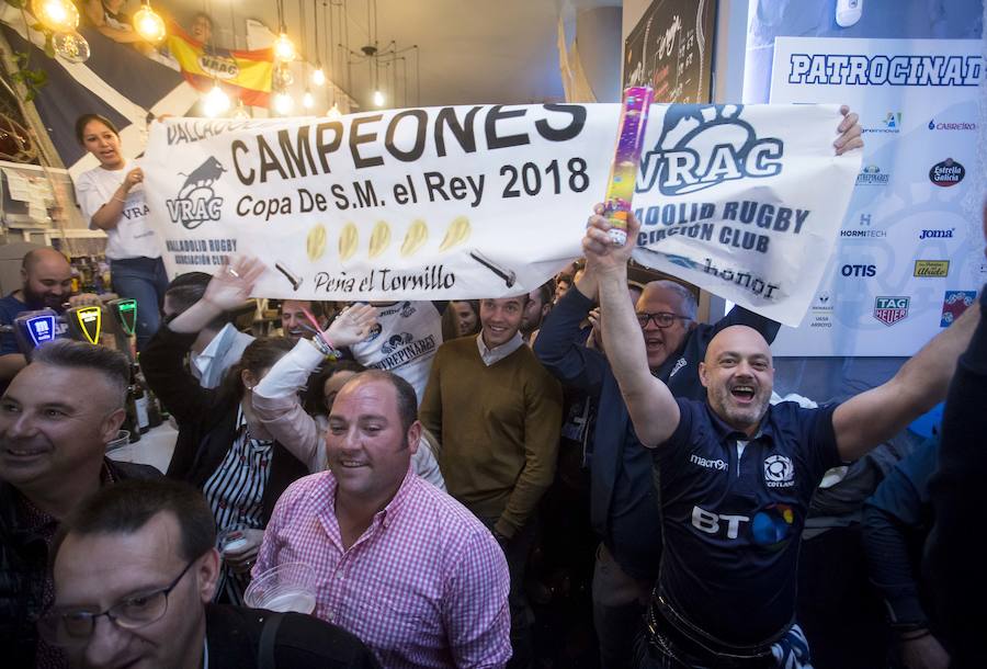 Fotos: Ambiente en los bares vallisoletanos de los equipos que han jugado la final de la Copa del Rey de rugby